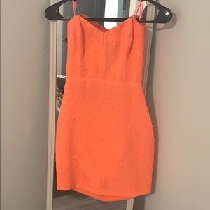 Neon pink cocktail dress